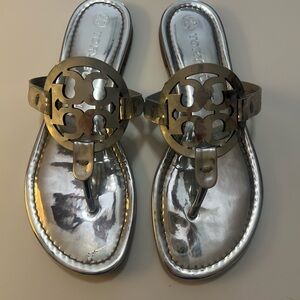 Tory Burch Silver Sandals